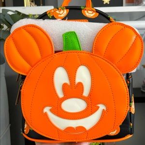Loungefly Glow in the Dark Mickey-o’-lantern Mini Backpack
